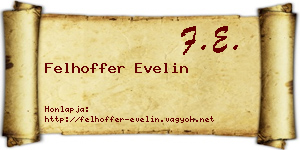 Felhoffer Evelin névjegykártya
