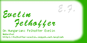 evelin felhoffer business card
